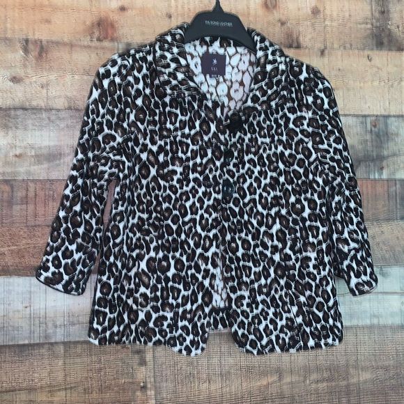 XXI leopard‎ print jacket, size medium - Picture 2 of 13